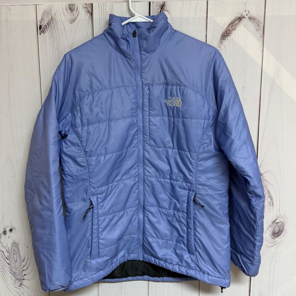 The North Face Insulated‎ Jacket Women’s Large Sky Blue Lightweight EUC